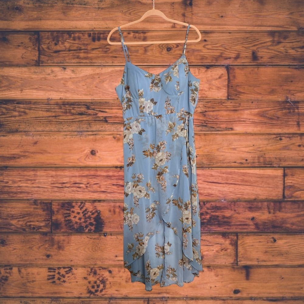 🌸Lily Rose Blue Floral High Low Dress🌸